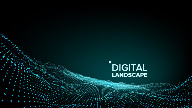 抽象景观粒子线框大图片下载