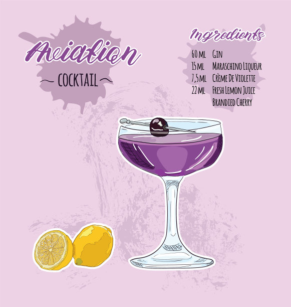 手绘五彩航空夏日鸡尾酒图片下载