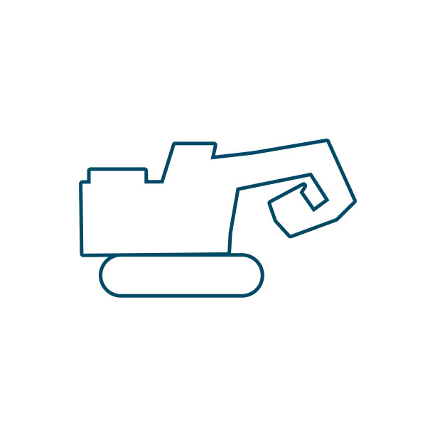 平挖掘机图标图片下载