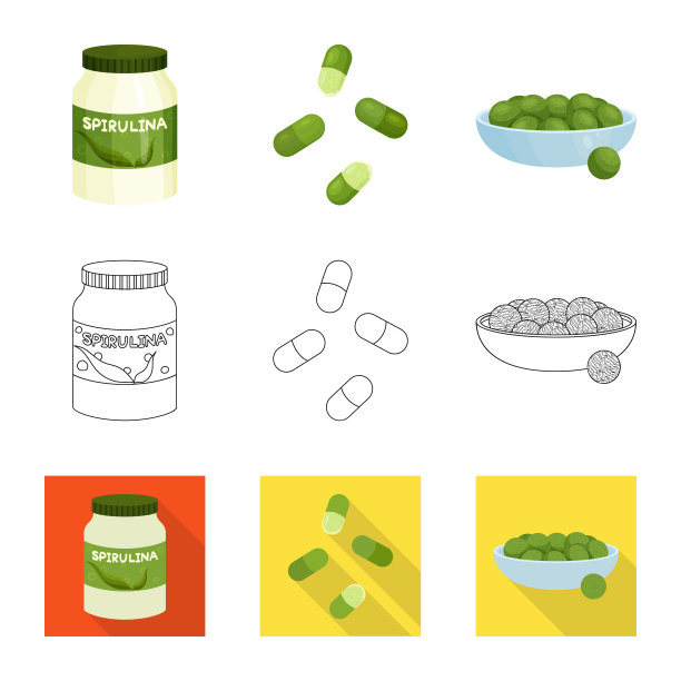 蛋白质和海洋标志集图片下载