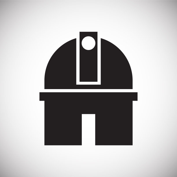 望远镜图标在白色背景的图形和图片下载