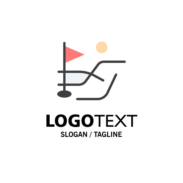 球场高尔夫运动企业标志模板平整图片下载