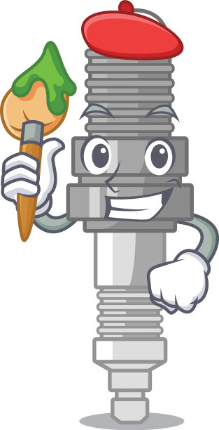 艺术家在角色形状火花塞图片下载