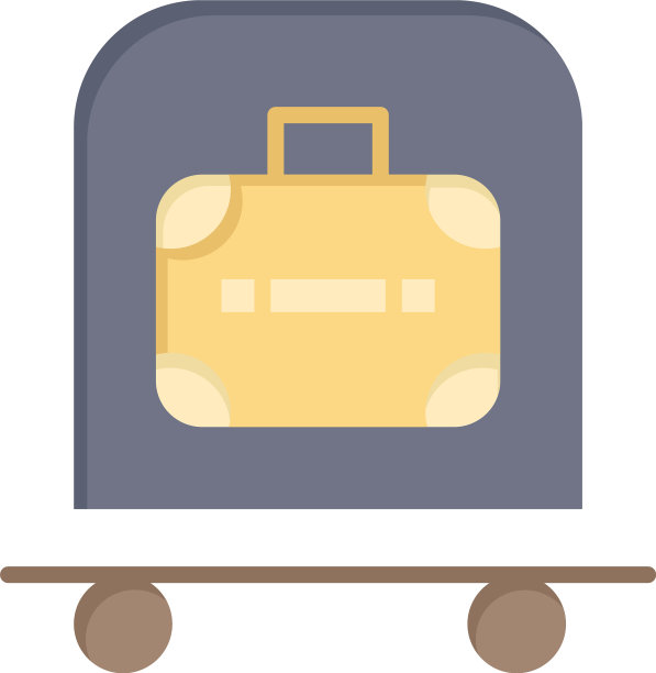 酒店行李手推车袋，单色图标图标图片下载