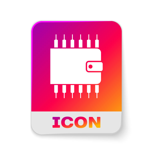 白色加密货币钱包图标隔离图片下载