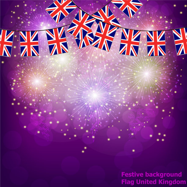 英国国旗烟花图片下载