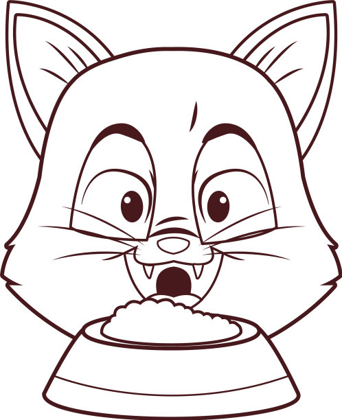 猫吃食物图片下载