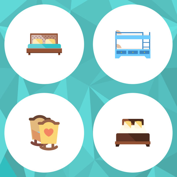 平床垫、双层床、床垫、婴儿床图片下载