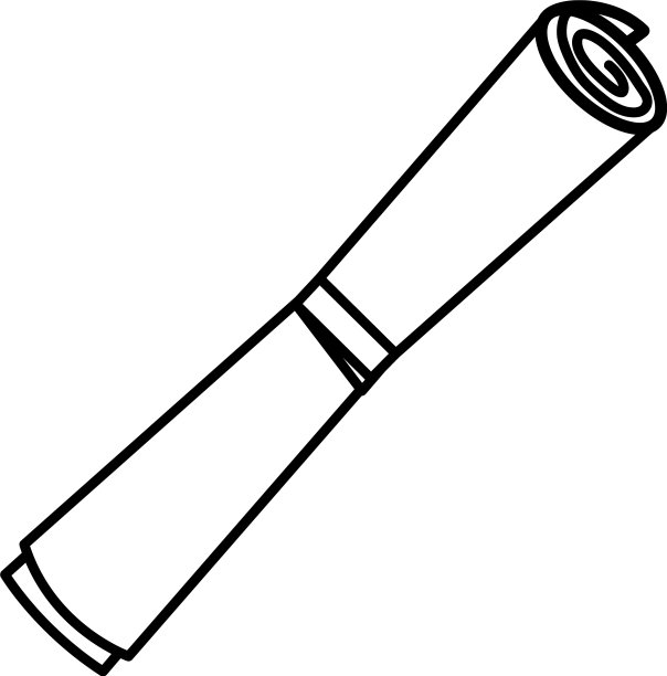 毕业证书卷纸图标图片下载