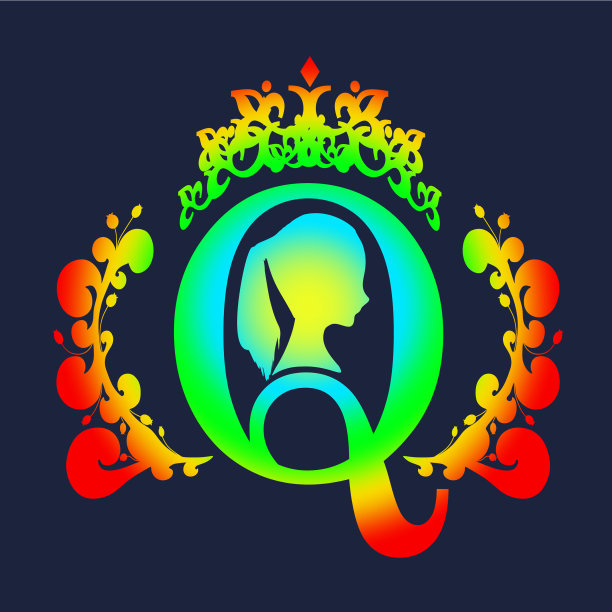 复古女王剪影中世纪女王的侧面图片下载