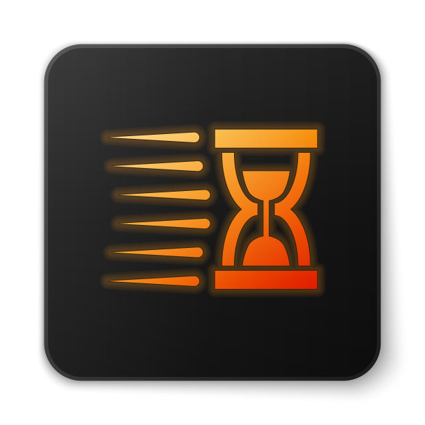 橘红色的老沙漏，流淌着沙子图片下载