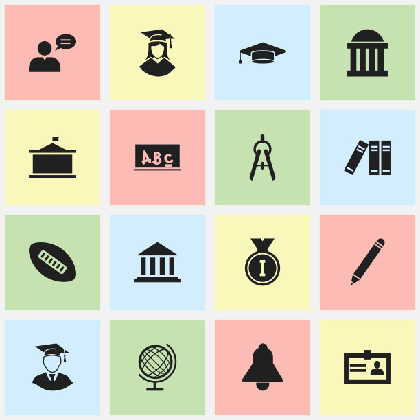 一组16可编辑的科学图标包括符号图片下载