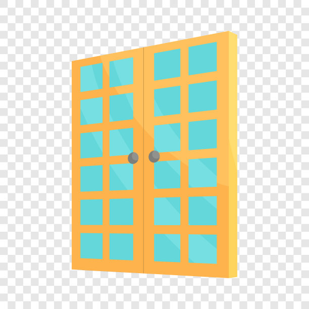 双人房门图标卡通风格图片下载