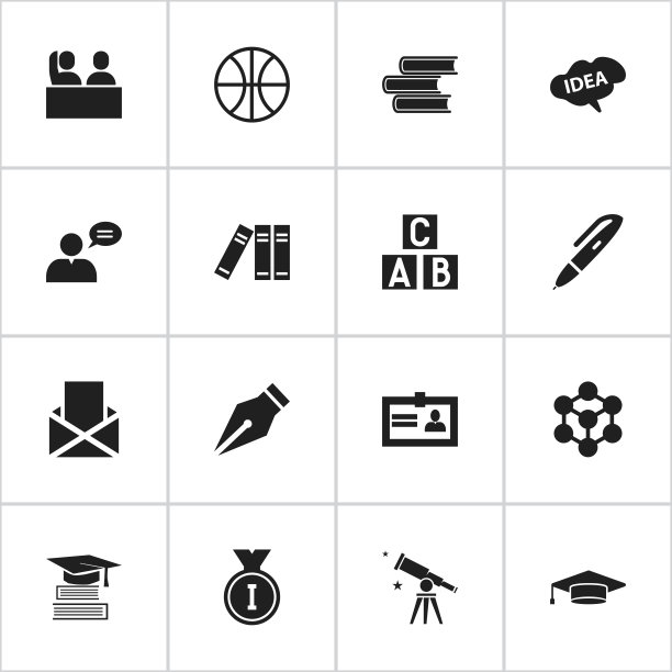 一组16可编辑的科学图标包括符号图片下载