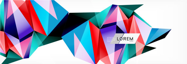 三角形3d多边形艺术风格未来几何图片下载