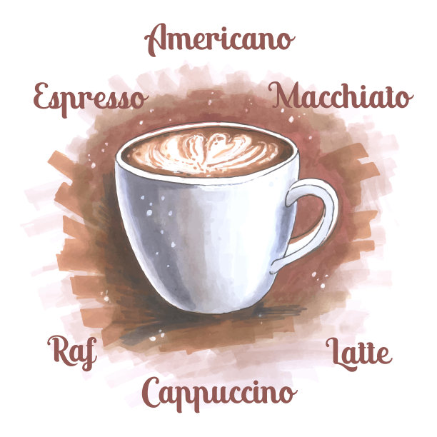 杯咖啡素描和手绘图片下载