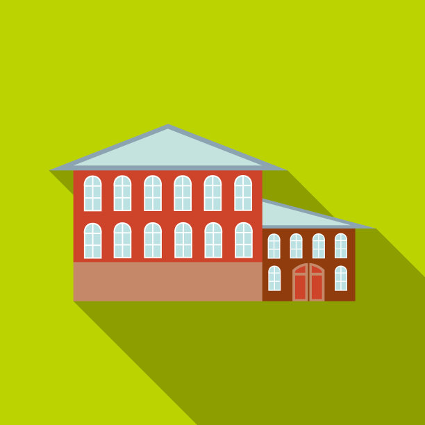 酒店图标扁平化单一建筑图标图片下载