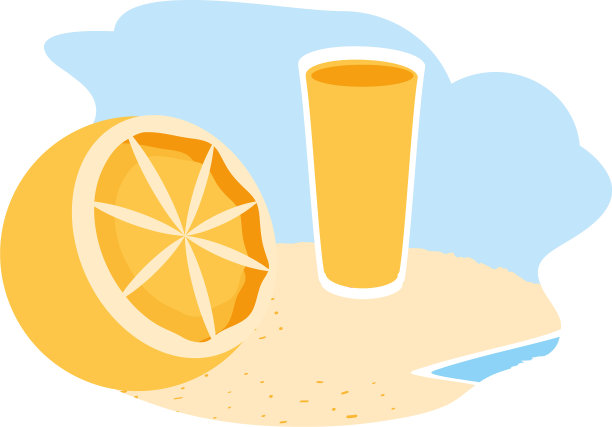 新鲜健康的半块橙汁图片下载