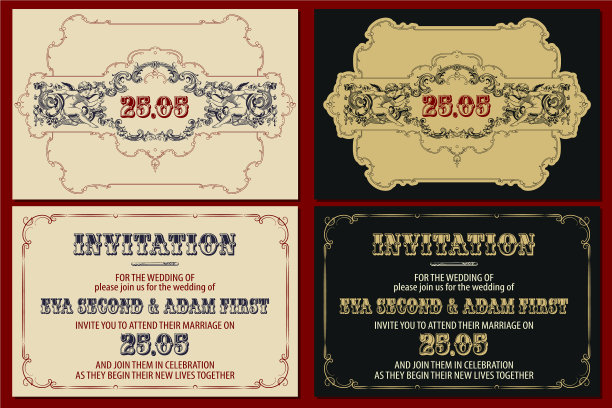 模板传单邀请或贺卡图片下载