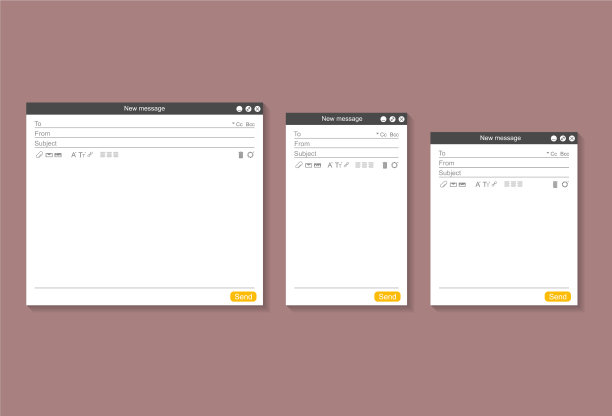 网页打开电子邮件空模板样板集图片下载