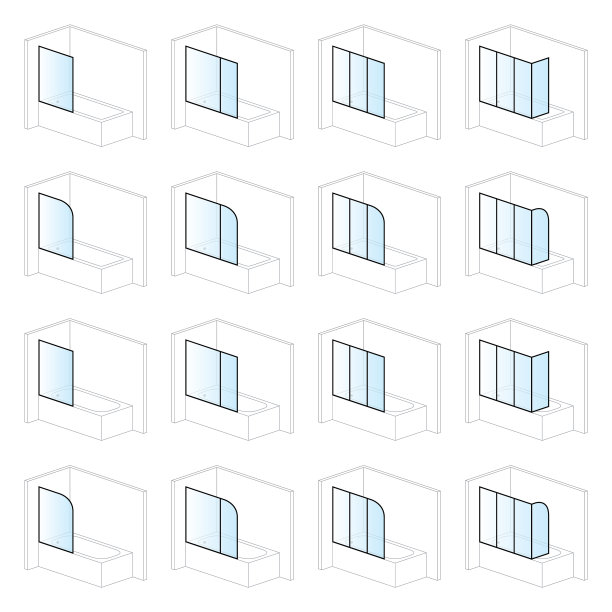 浴缸屏风浴室安装图片下载