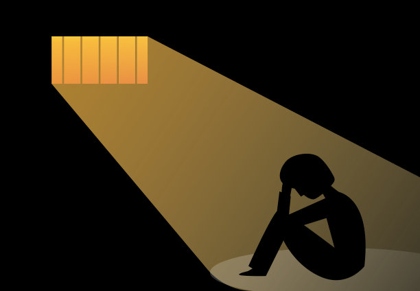 监狱艺术里的绝望男人图片下载