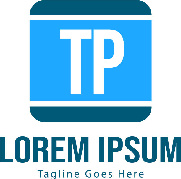 首字母TP现代边框logo模板图片下载