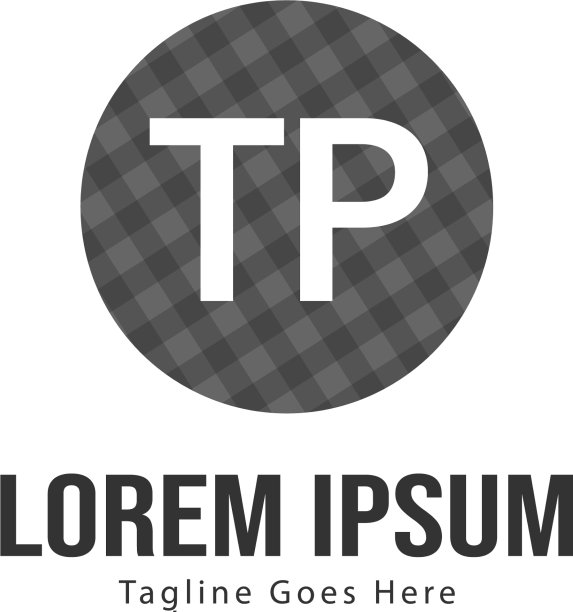 首字母TP现代边框logo模板图片下载