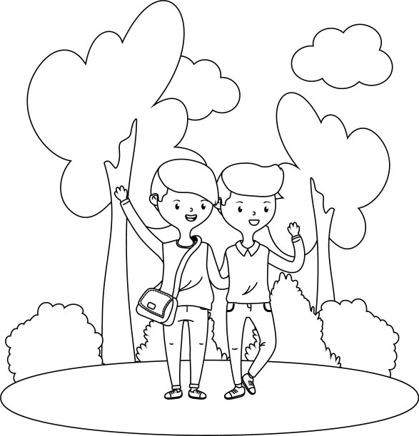青少年男孩的朋友设计图片下载