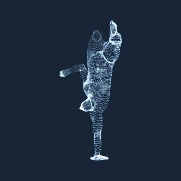 体操男子3d人体模型跳舞图片下载