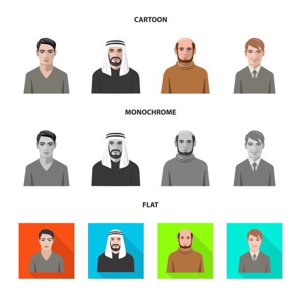 设计发型和职业标志图片下载