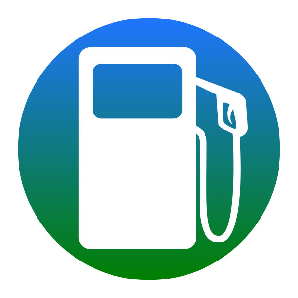 气泵标志白色，带蓝色圆圈图片下载