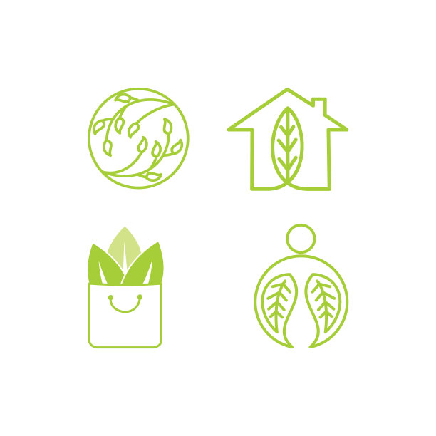 叶子标志设计模板集图片下载