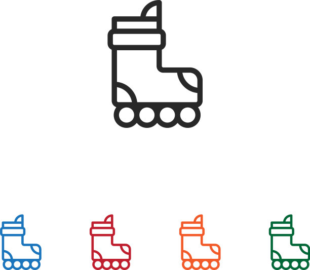 轮式溜冰鞋图标图片下载