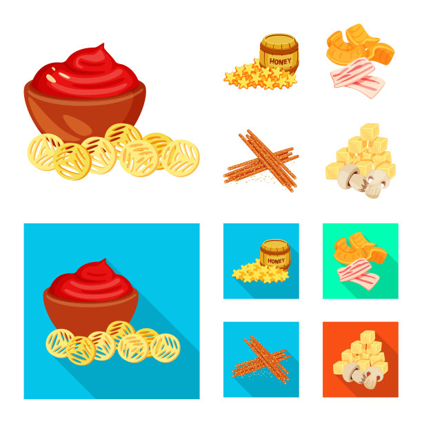 孤立物体的味道和季节符号集图片下载