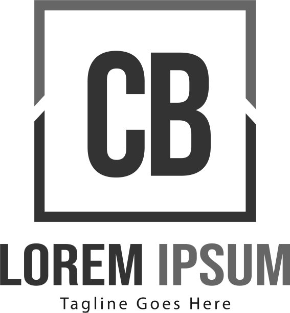 字母CB标志模板现代边框图片下载