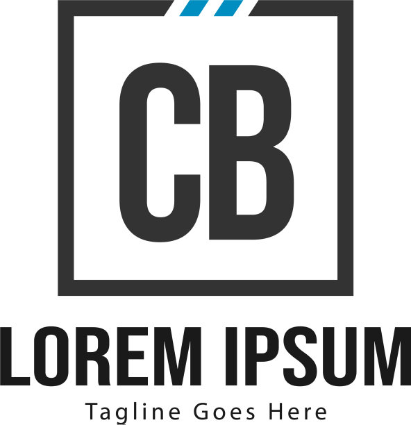 字母CB标志模板现代边框图片下载