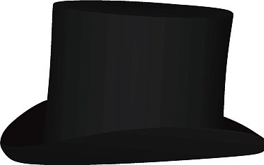 黑色圆筒帽图片下载