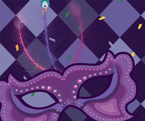 面具和丑角背景图片下载