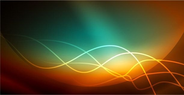 霓虹灯波背景图片下载