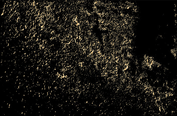 垃圾金色纹理孤立在黑色上图片下载