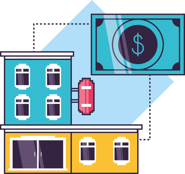 酒店建筑的地方与账单美元图片下载