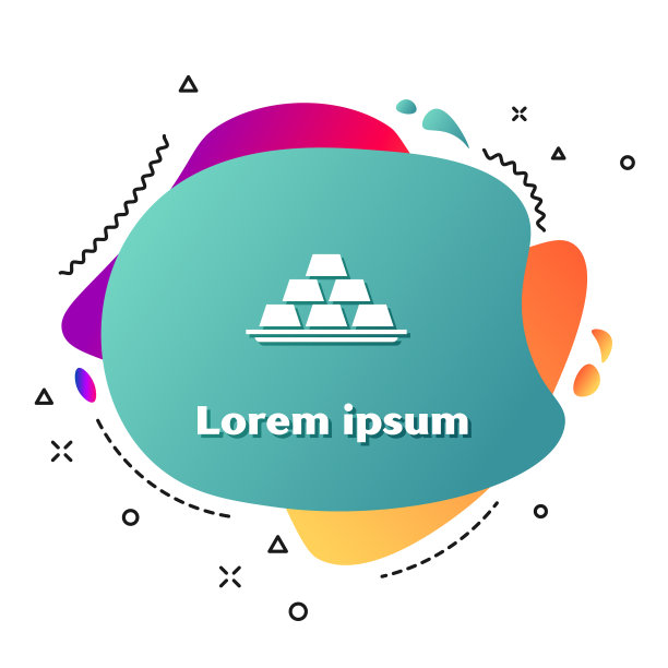 白色金色条图标孤立在白色背景上图片下载