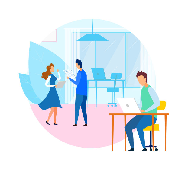 人们在环保技术办公室工作图片下载