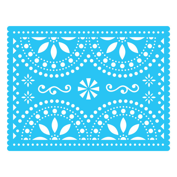 Papel picado设计的墨西哥装饰图片下载