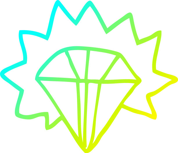 冷梯度线绘制卡通巨红宝石图片下载