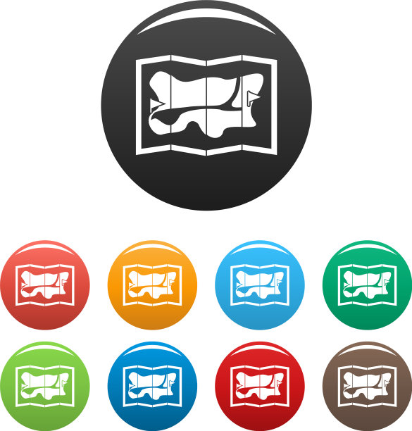 旅行地图图标设置颜色图片下载