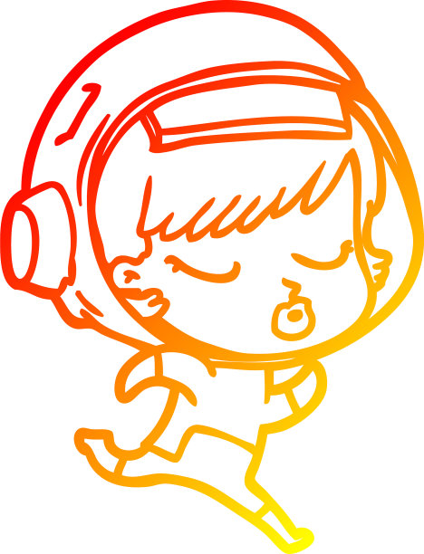 温暖的梯度线绘制卡通漂亮图片下载