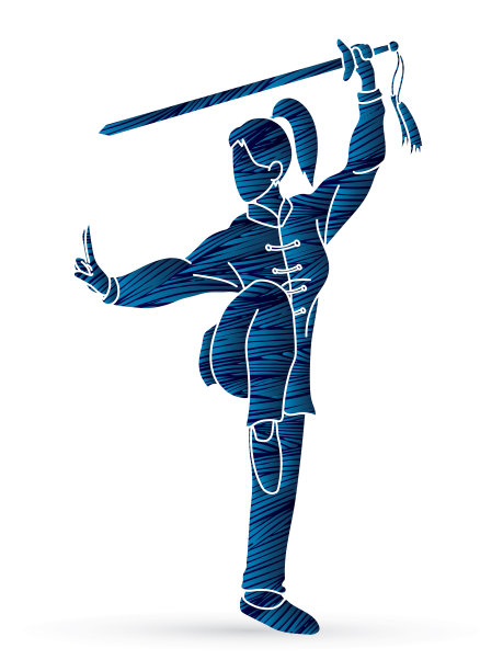 女人用剑动作武功摆姿势图形图片下载