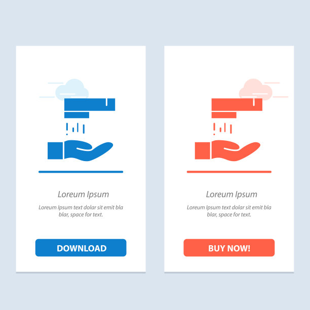 手洗清洗蓝色和红色下载和图片下载